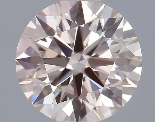 0.68ct Round Lab Grown Diamond (Colour Light Pink, Clarity VVS2, Cut ID, IGI Certified)