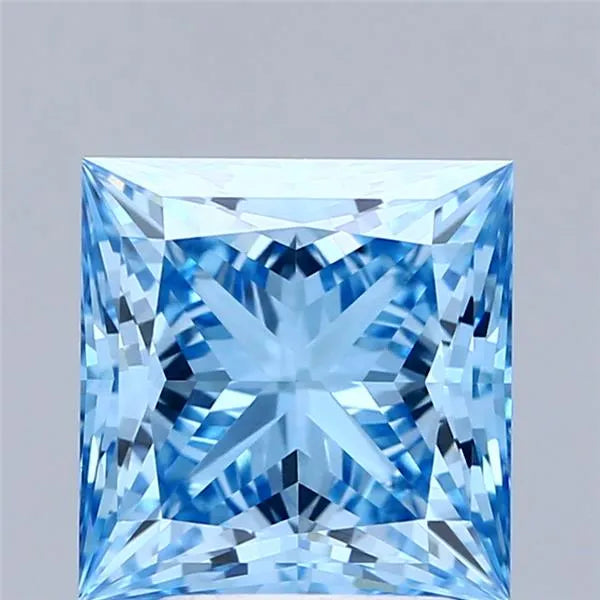 3.03ct Princess Lab Grown Diamond (Colour Fancy Vivid Blue, Clarity VVS1, IGI Certified)