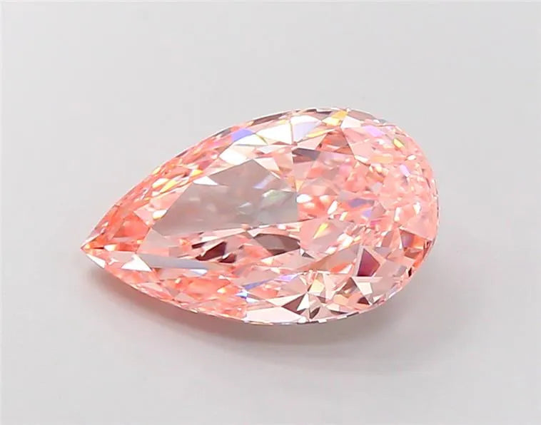 4.23ct Pear Lab Grown Diamond (Colour Fancy Vivid Pink, Clarity VS1, IGI Certified)
