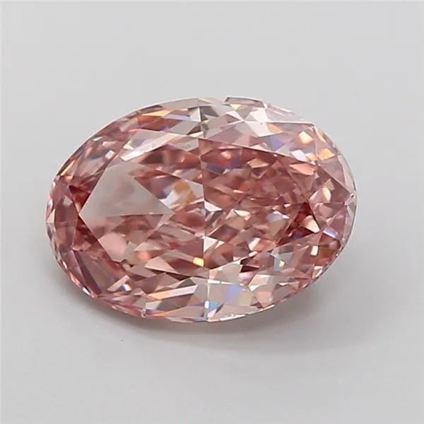 2.10ct Oval Lab Grown Diamond (Colour Fancy Pink Brown, Clarity VVS2, IGI Certified)