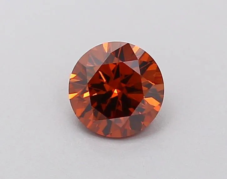 0.45ct Round Lab Grown Diamond (Colour Fancy Deep Brown Orange, Clarity VS2, Cut VG, IGI Certified)