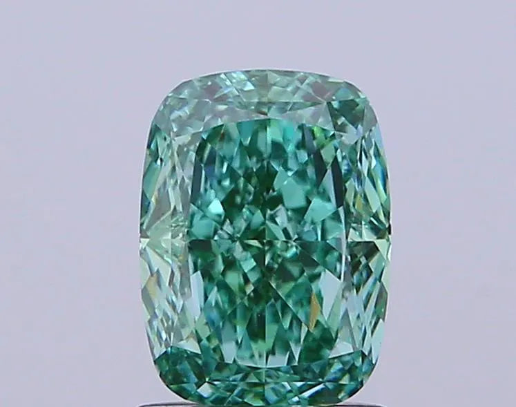 1.51ct Cushion modified Lab Grown Diamond (Colour Fancy Vivid Green, Clarity VS1, IGI Certified)