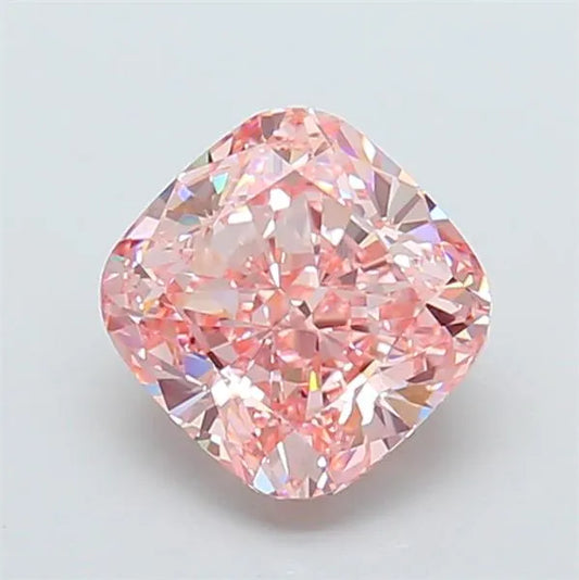 3.00ct Cushion modified Lab Grown Diamond (Colour Fancy Intense Pink, Clarity VVS2, IGI Certified)