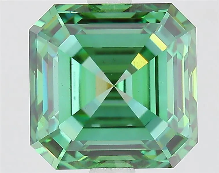 3.20ct Asscher Lab Grown Diamond (Colour Fancy Vivid Green, Clarity VS1, IGI Certified)