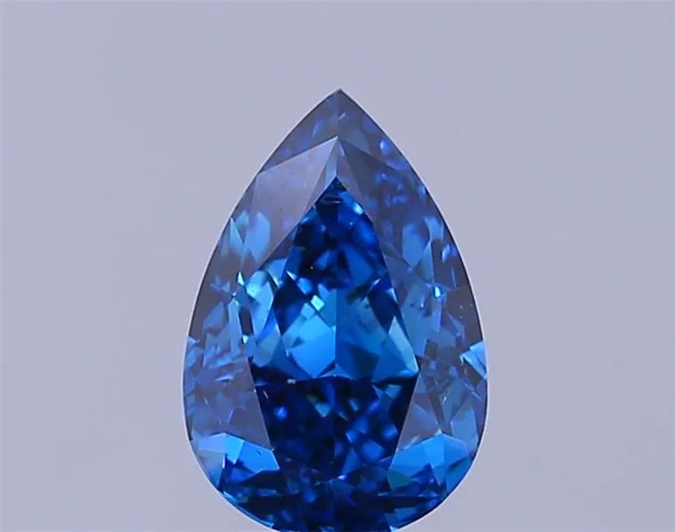 1.71ct Pear Lab Grown Diamond (Colour Fancy Vivid Blue, Clarity SI1, IGI Certified)