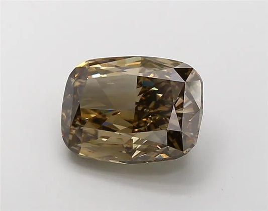 5.62ct Cushion modified Lab Grown Diamond (Colour Fancy Yellowish Gray, Clarity VS1, IGI Certified)
