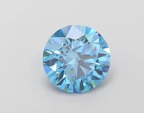0.47ct Round Lab Grown Diamond (Colour Fancy Vivid Blue, Clarity VVS1, Cut ID, IGI Certified)