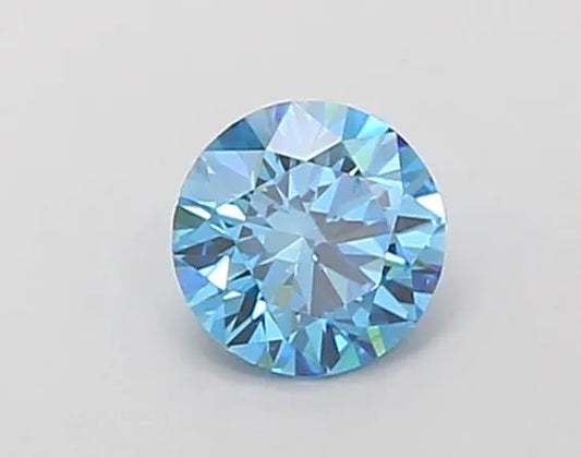 0.47ct Round Lab Grown Diamond (Colour Fancy Vivid Blue, Clarity VVS1, Cut ID, IGI Certified)
