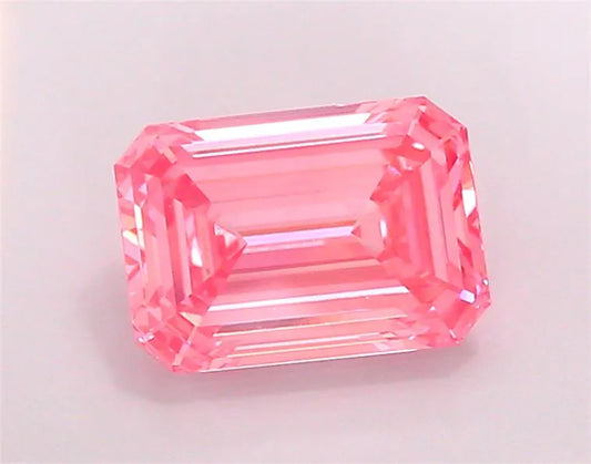 2.70ct Emerald Lab Grown Diamond (Colour Fancy Vivid Pink, Clarity VVS2, IGI Certified)