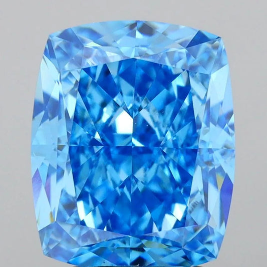 3.08ct Cushion modified Lab Grown Diamond (Colour Fancy Vivid Blue, Clarity VVS2, IGI Certified)