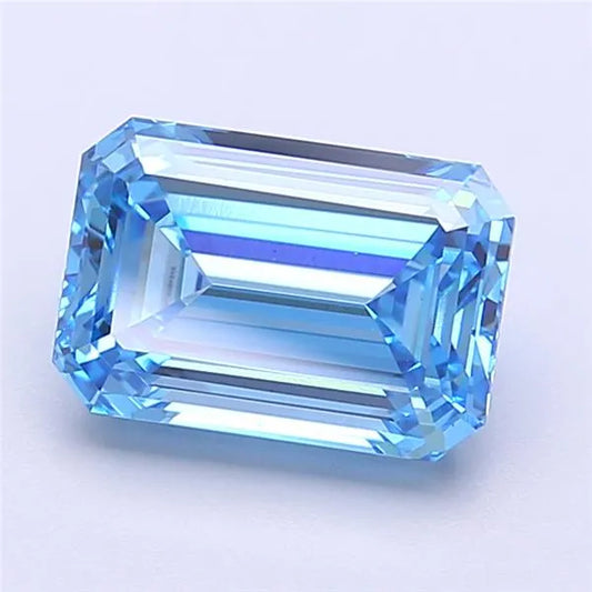 2.51ct Emerald Lab Grown Diamond (Colour Fancy Vivid Blue, Clarity VS1, IGI Certified)