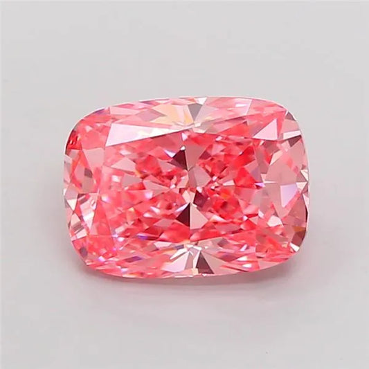 3.01ct Cushion modified Lab Grown Diamond (Colour Fancy Vivid Pink, Clarity VS1, IGI Certified)