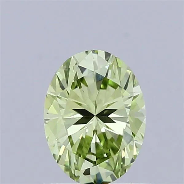 0.46ct Oval Lab Grown Diamond (Colour Fancy Vivid Green, Clarity VS1, IGI Certified)