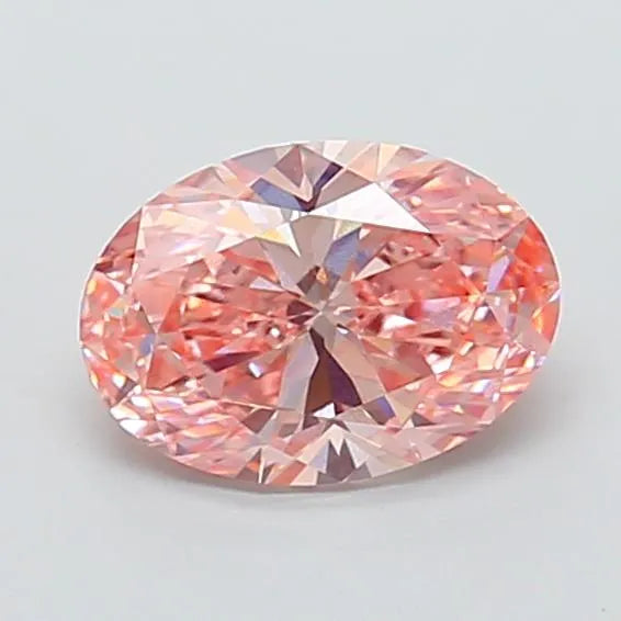 2.00ct Oval Lab Grown Diamond (Colour Fancy Vivid Pink, Clarity VS1, IGI Certified)