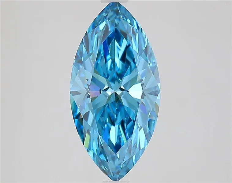 2.63ct Marquise Lab Grown Diamond (Colour Fancy Vivid Blue, Clarity VVS2, IGI Certified)