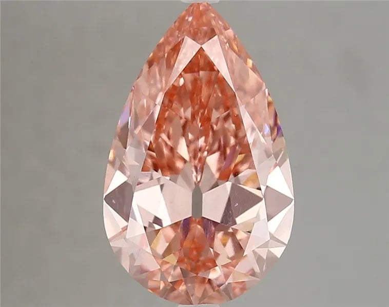 4.04ct Pear Lab Grown Diamond (Colour Fancy Vivid Pink, Clarity VS1, IGI Certified)