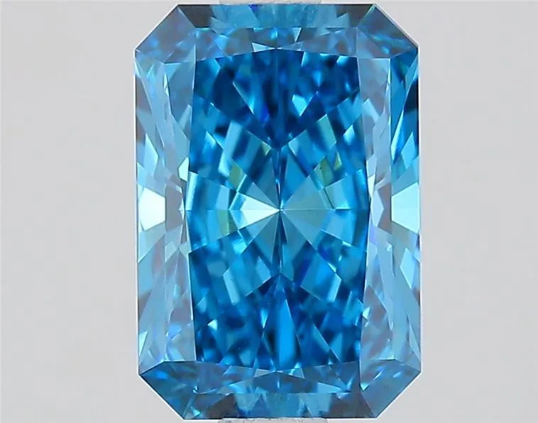 1.51ct Radiant Lab Grown Diamond (Colour Fancy Vivid Blue, Clarity VVS2, IGI Certified)