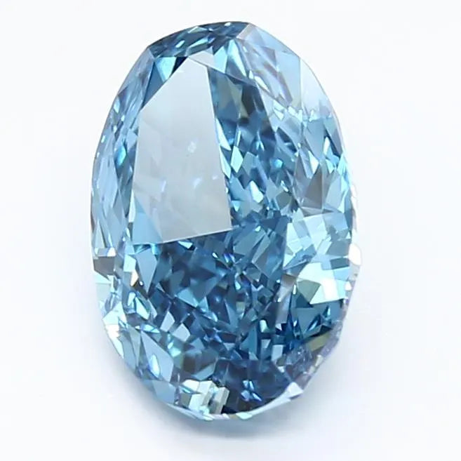 2.48ct Oval Lab Grown Diamond (Colour Fancy Vivid Blue, Clarity VVS2, IGI Certified)