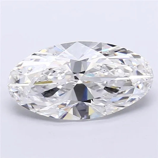 3.97ct Oval Lab Grown Diamond (Colour D, Clarity VVS2, IGI Certified)