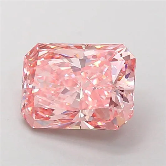 3.05ct Radiant Lab Grown Diamond (Colour Fancy Vivid Pink, Clarity VS2, IGI Certified)