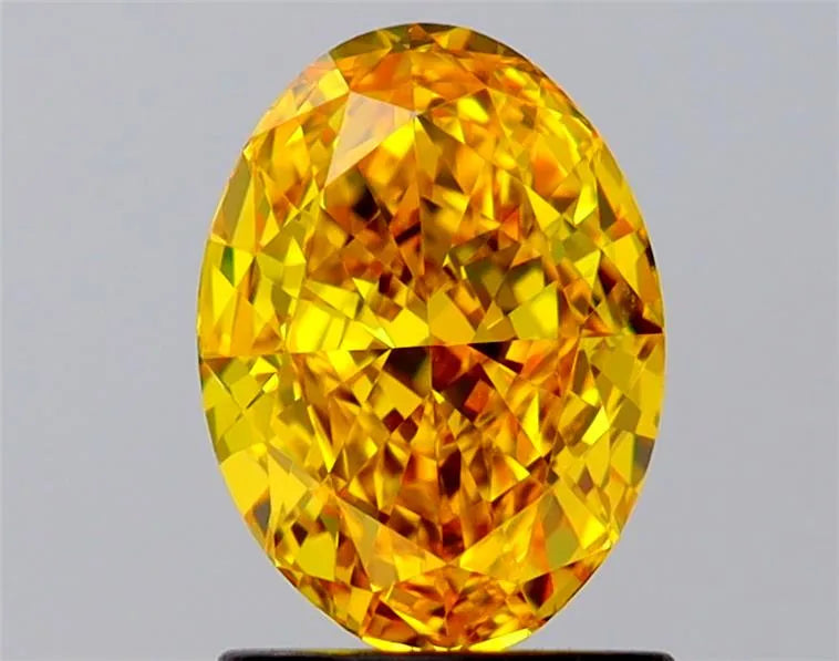 1.54ct Oval Lab Grown Diamond (Colour Fancy Vivid Yellow, Clarity VVS2, IGI Certified)