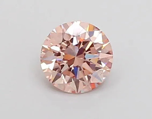 0.63ct Round Lab Grown Diamond (Colour Fancy Brownish Pink, Clarity VS2, Cut EX, IGI Certified)