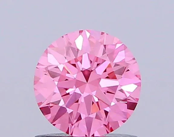 0.83ct Round Lab Grown Diamond (Colour Fancy Vivid Pink, Clarity VVS2, Cut ID, IGI Certified)