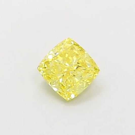 0.44ct Cushion modified Lab Grown Diamond (Colour Fancy Vivid Yellow, Clarity VVS1, IGI Certified)