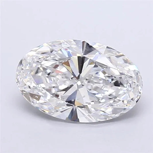 3.00ct Oval Lab Grown Diamond (Colour D, Clarity SI1, IGI Certified)