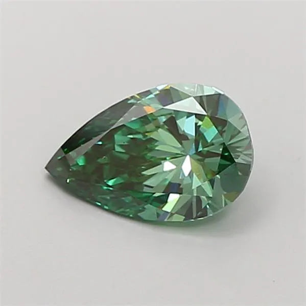 1.00ct Pear Lab Grown Diamond (Colour Fancy Vivid Green, Clarity VS2, IGI Certified)