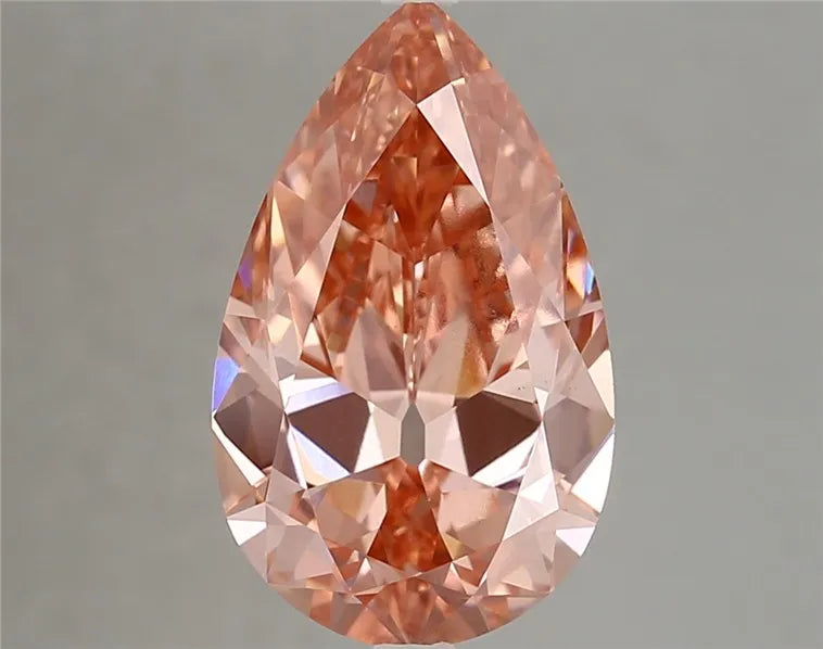 4.41ct Pear Lab Grown Diamond (Colour Fancy Vivid Pink, Clarity VS1, IGI Certified)