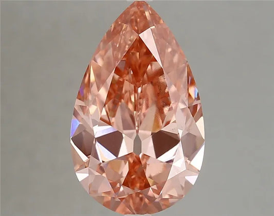 4.41ct Pear Lab Grown Diamond (Colour Fancy Vivid Pink, Clarity VS1, IGI Certified)