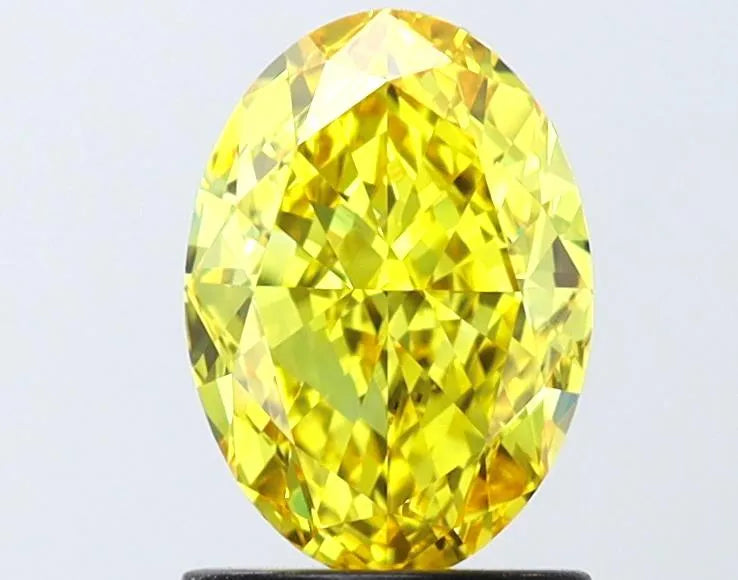 1.48ct Oval Lab Grown Diamond (Colour Fancy Vivid Yellow, Clarity VVS2, IGI Certified)