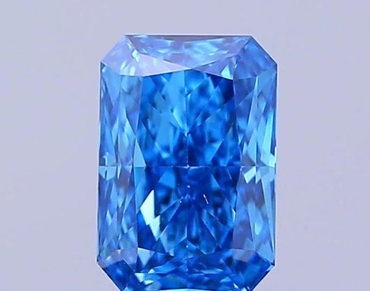 0.70ct Radiant Lab Grown Diamond (Colour Fancy Vivid Blue, Clarity SI1, IGI Certified)