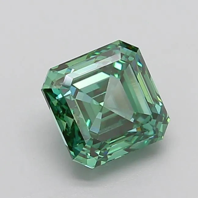 3.12ct Asscher Lab Grown Diamond (Colour Fancy Vivid Green, Clarity VS1, IGI Certified)
