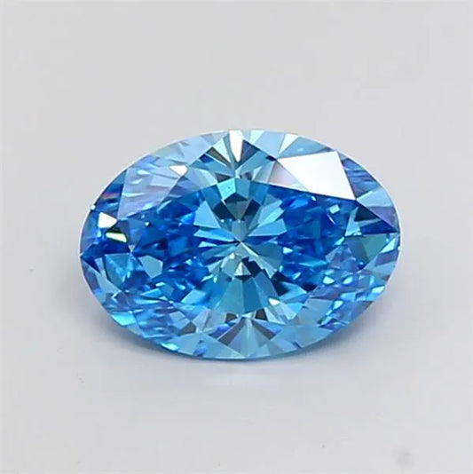 2.53ct Oval Lab Grown Diamond (Colour Fancy Vivid Blue, Clarity VS2, IGI Certified)