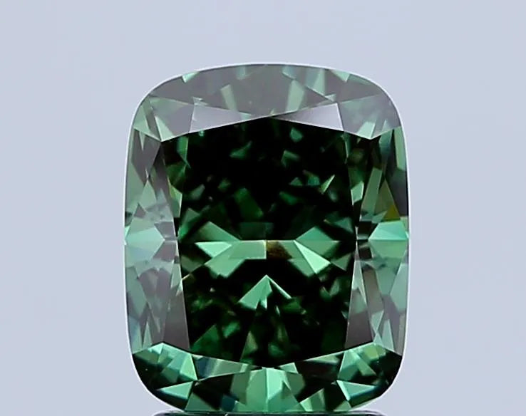 3.51ct Cushion brilliant Lab Grown Diamond (Colour Fancy Deep Green, Clarity VVS2, IGI Certified)