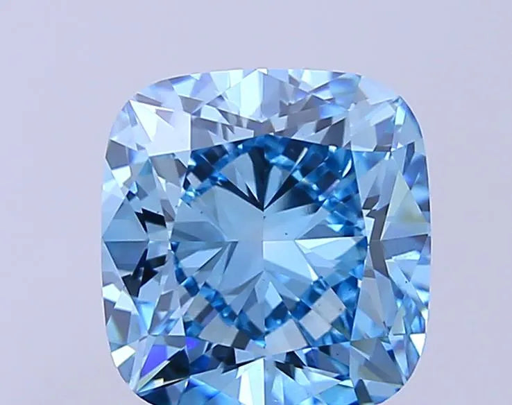 3.01ct Cushion modified Lab Grown Diamond (Colour Fancy Vivid Blue, Clarity VS1, IGI Certified)