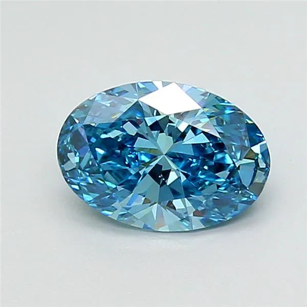 2.04ct Oval Lab Grown Diamond (Colour Fancy Vivid Blue, Clarity VVS2, IGI Certified)