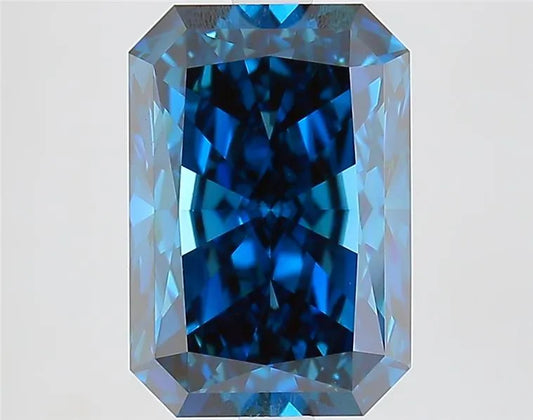 4.15ct Radiant Lab Grown Diamond (Colour Fancy Deep Blue, Clarity VS1, IGI Certified)