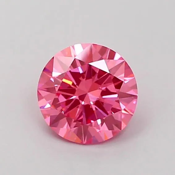 1.00ct Round Lab Grown Diamond (Colour Fancy Vivid Pink, Clarity VS1, Cut EX, IGI Certified)