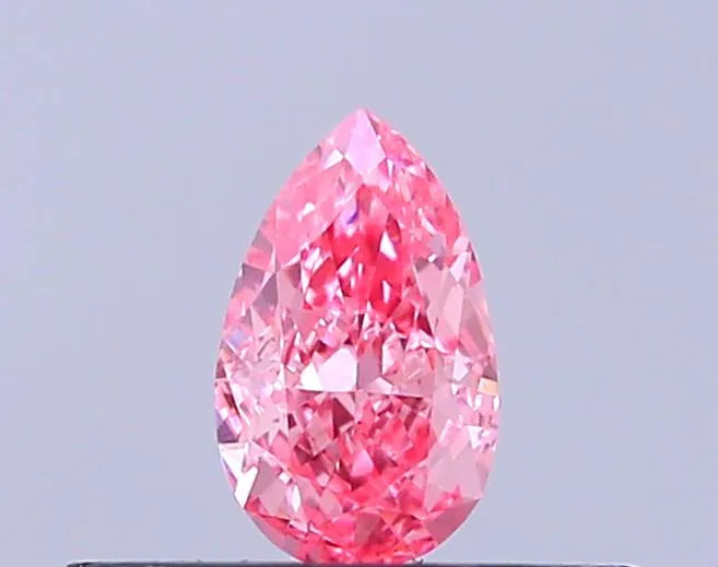 0.25ct Pear Lab Grown Diamond (Colour Fancy Vivid Pink, Clarity VS1, IGI Certified)