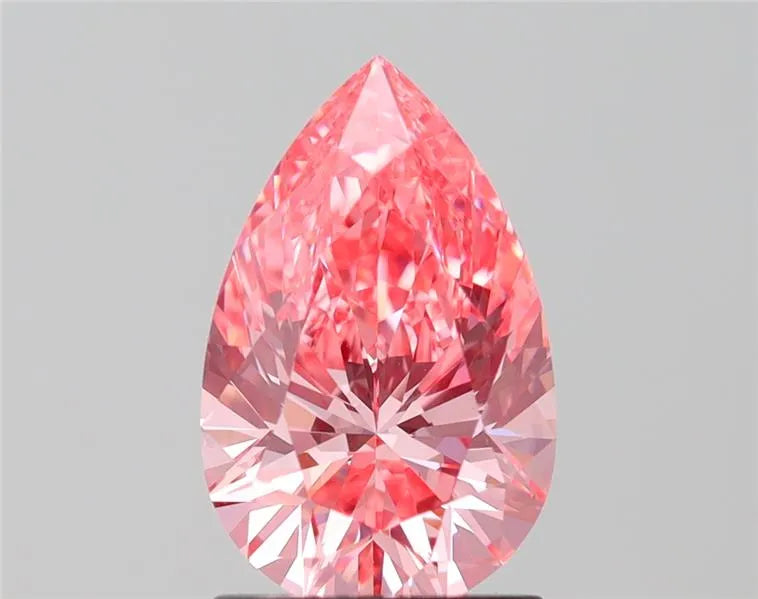 1.52ct Pear Lab Grown Diamond (Colour Fancy Vivid Pink, Clarity VVS2, IGI Certified)