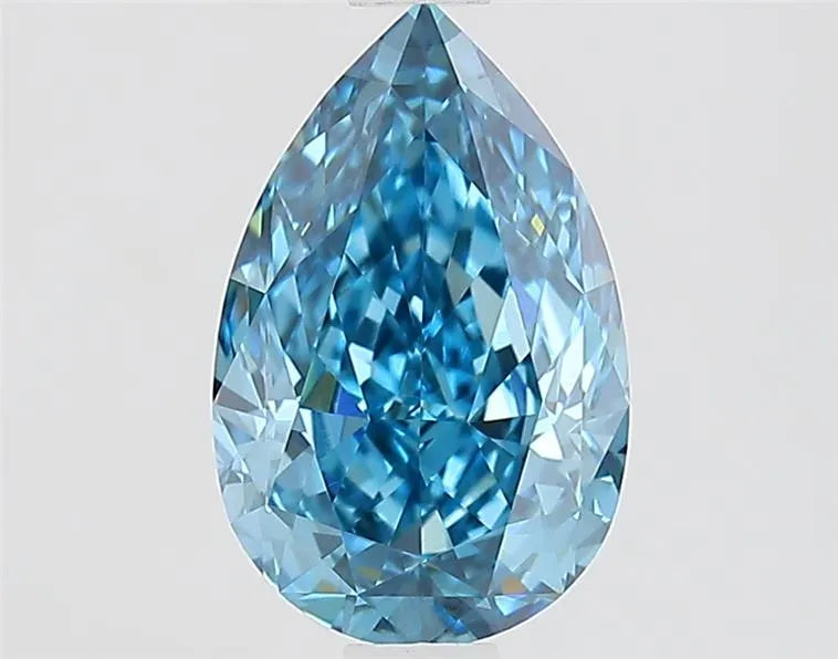 1.63ct Pear Lab Grown Diamond (Colour Fancy Vivid Blue, Clarity VVS2, IGI Certified)