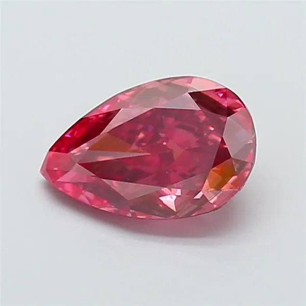 2.51ct Pear Lab Grown Diamond (Colour Fancy Vivid Brownish Pink, Clarity SI1, IGI Certified)