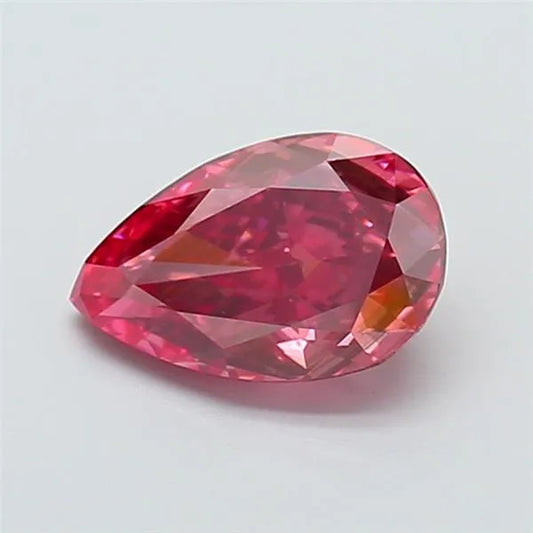 2.51ct Pear Lab Grown Diamond (Colour Fancy Vivid Brownish Pink, Clarity SI1, IGI Certified)