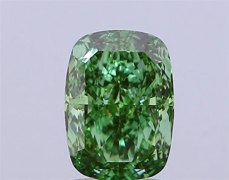 2.02ct Cushion modified Lab Grown Diamond (Colour Fancy Vivid Green, Clarity VVS2, IGI Certified)