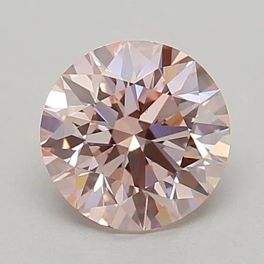 0.68ct Round Lab Grown Diamond (Colour Fancy Pink, Clarity VS1, Cut ID, IGI Certified)