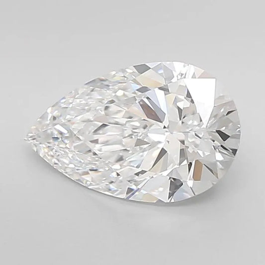2.80ct Pear Lab Grown Diamond (Colour D, Clarity IF, Cut EX, IGI Certified)