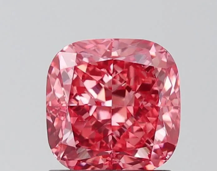 1.50ct Cushion modified Lab Grown Diamond (Colour Fancy Vivid Pink, Clarity VS1, IGI Certified)